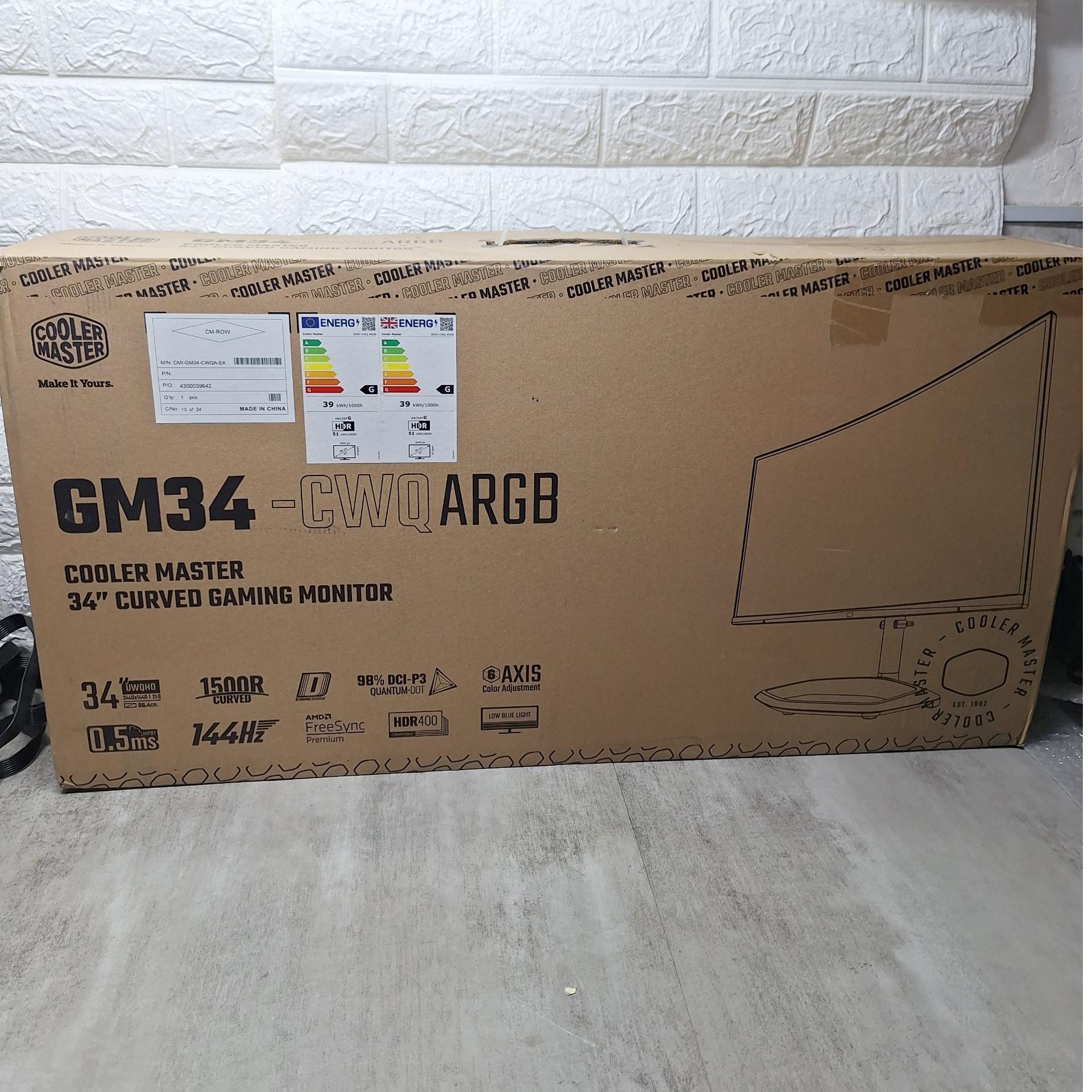 مانیتور منحنی گیمینگ34 اینچ ARGB کولرمستر