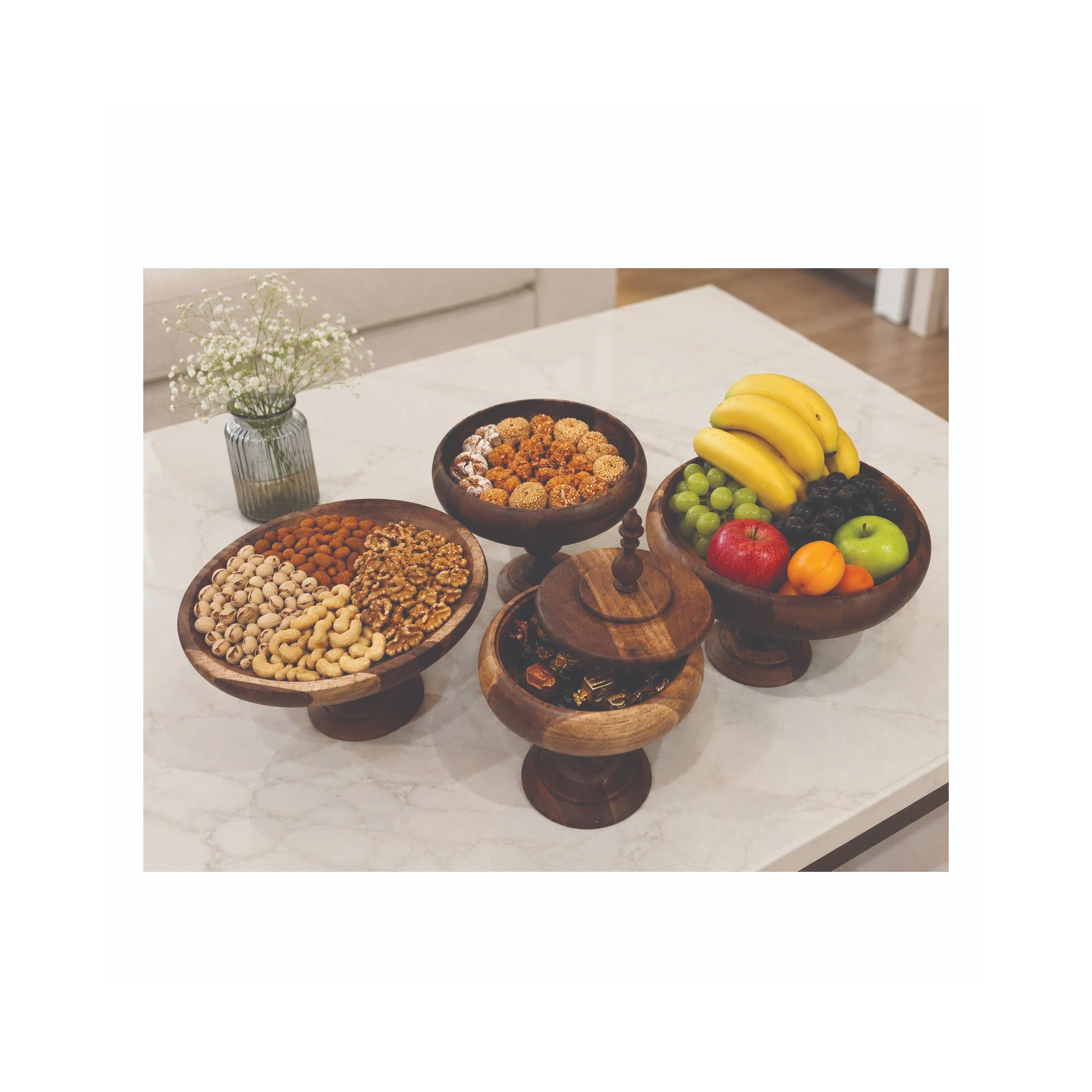 ظروف پذیزای سرویس چوبی 4 پارچه