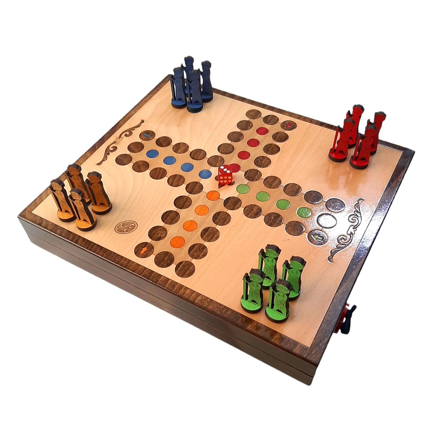 پک چوبی معرق کاری چهار بازی