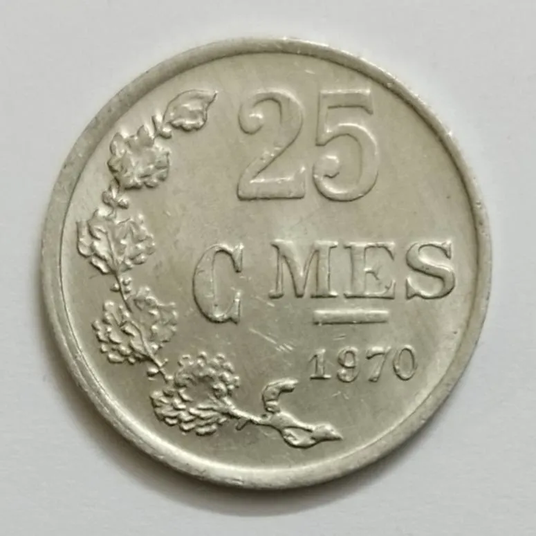 سکه 25 سنت لوکزامبورگ 1970