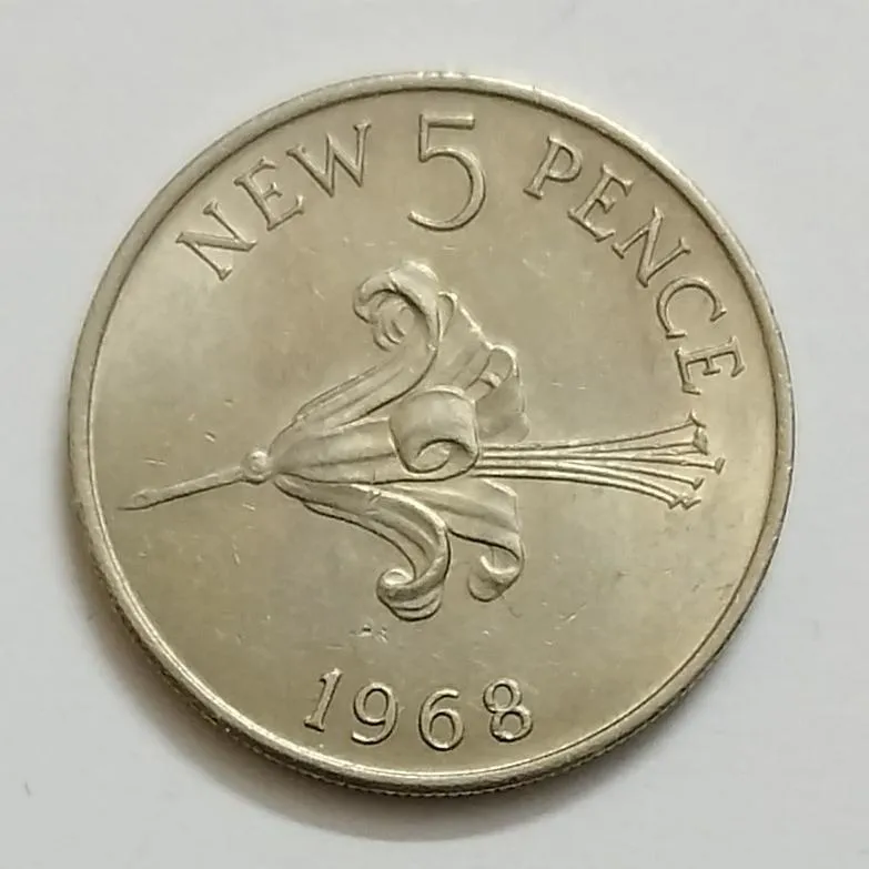 سکه 5 پنی گرنزی 1968