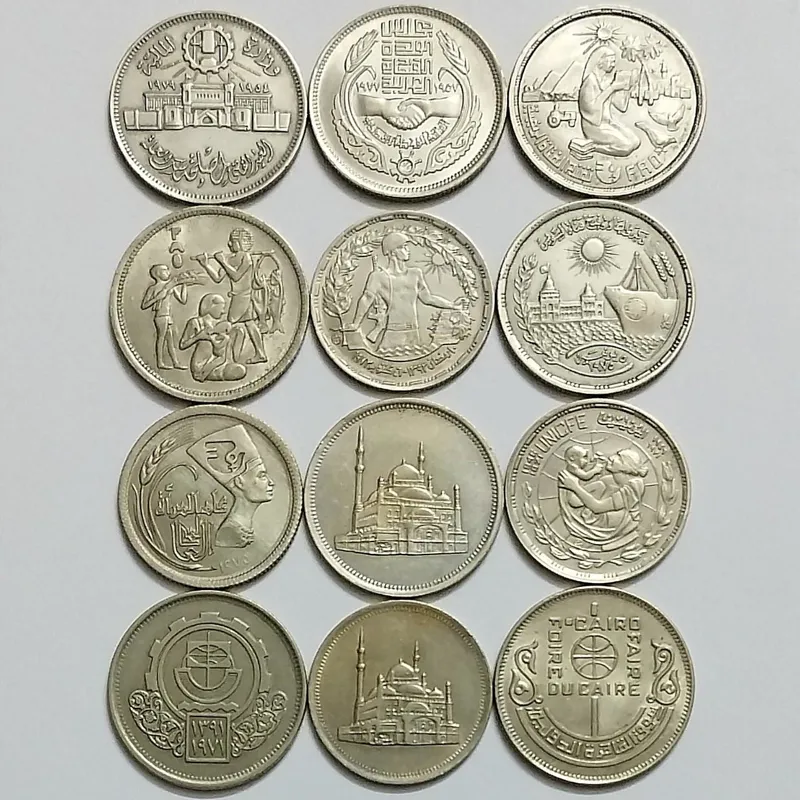 ست 12 عددی سکه های یادبودی مصر