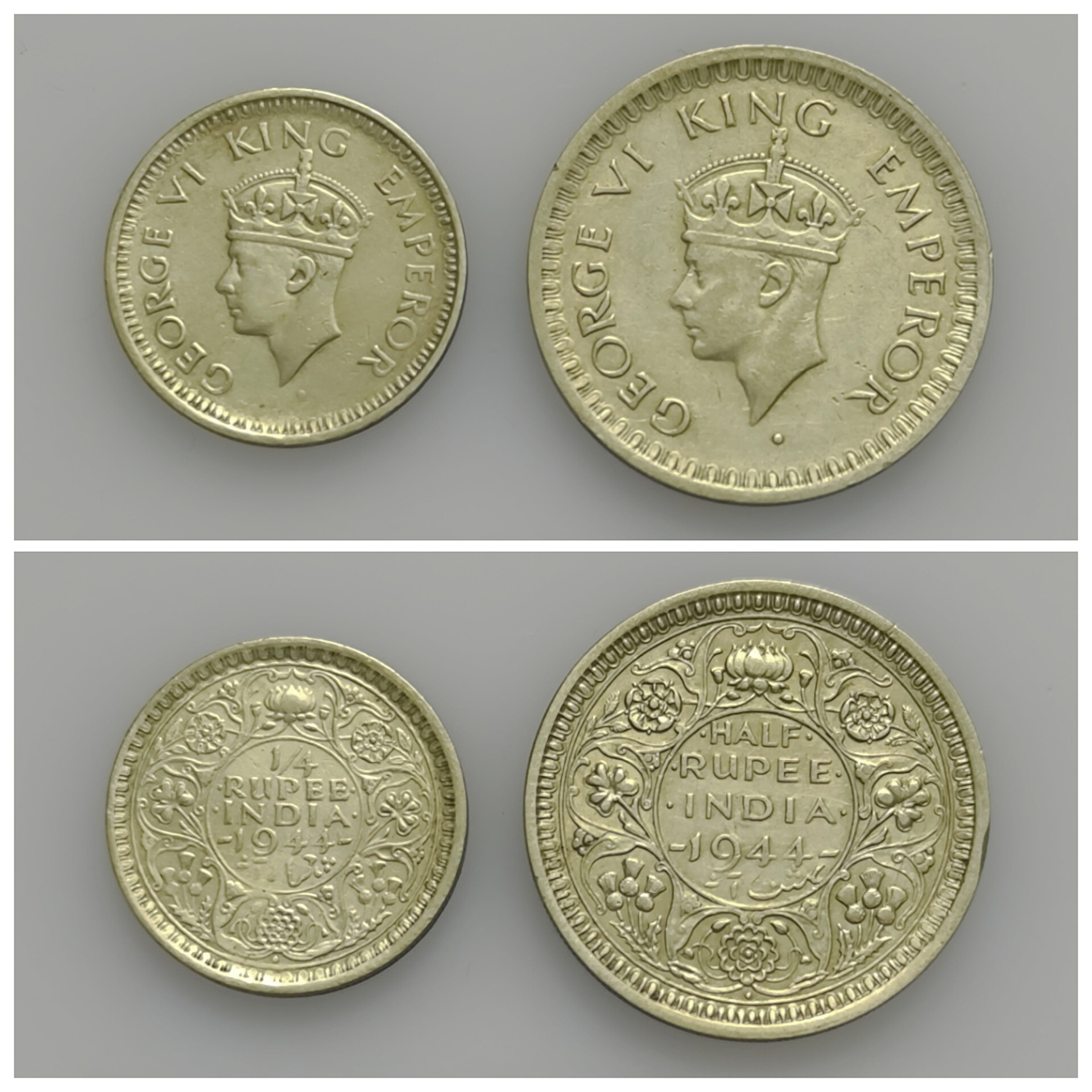 سکه های نقره جرج ششم هند