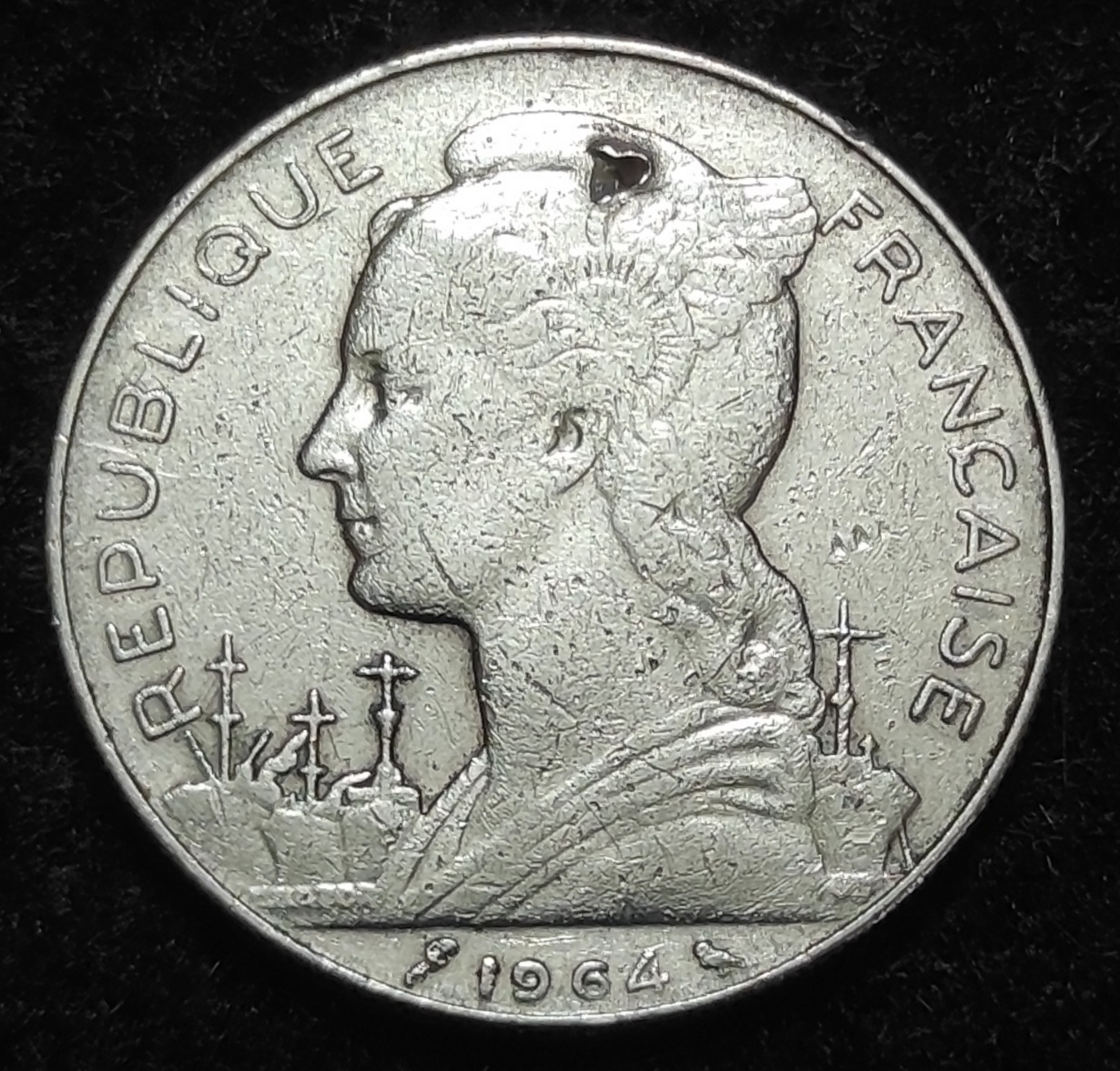 سکه نایاب 100 فرانک جزیره آفریقایی رئونیون