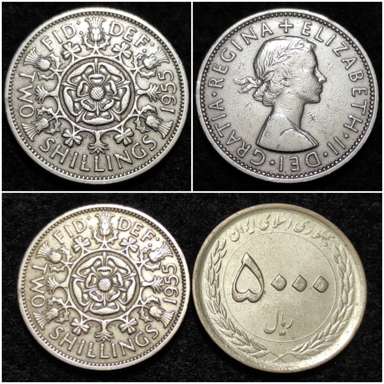 سکه کلکسیونی و زیبای 2 شیلینگ بریتانیا