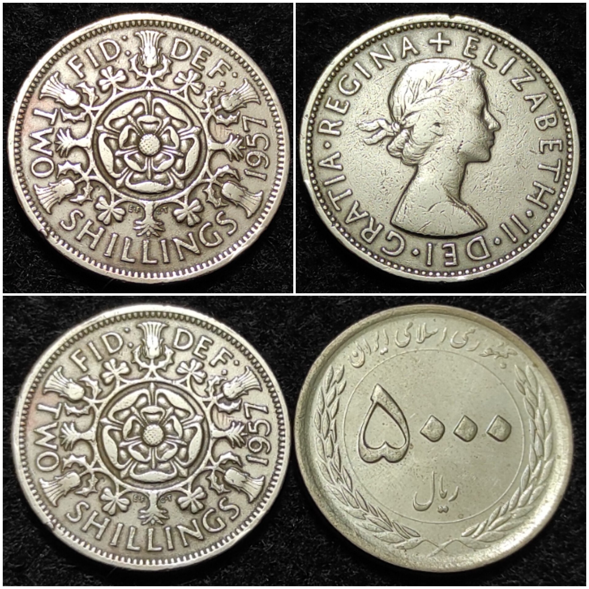 سکه کلکسیونی و درشت 2 شیلینگ بریتانیا