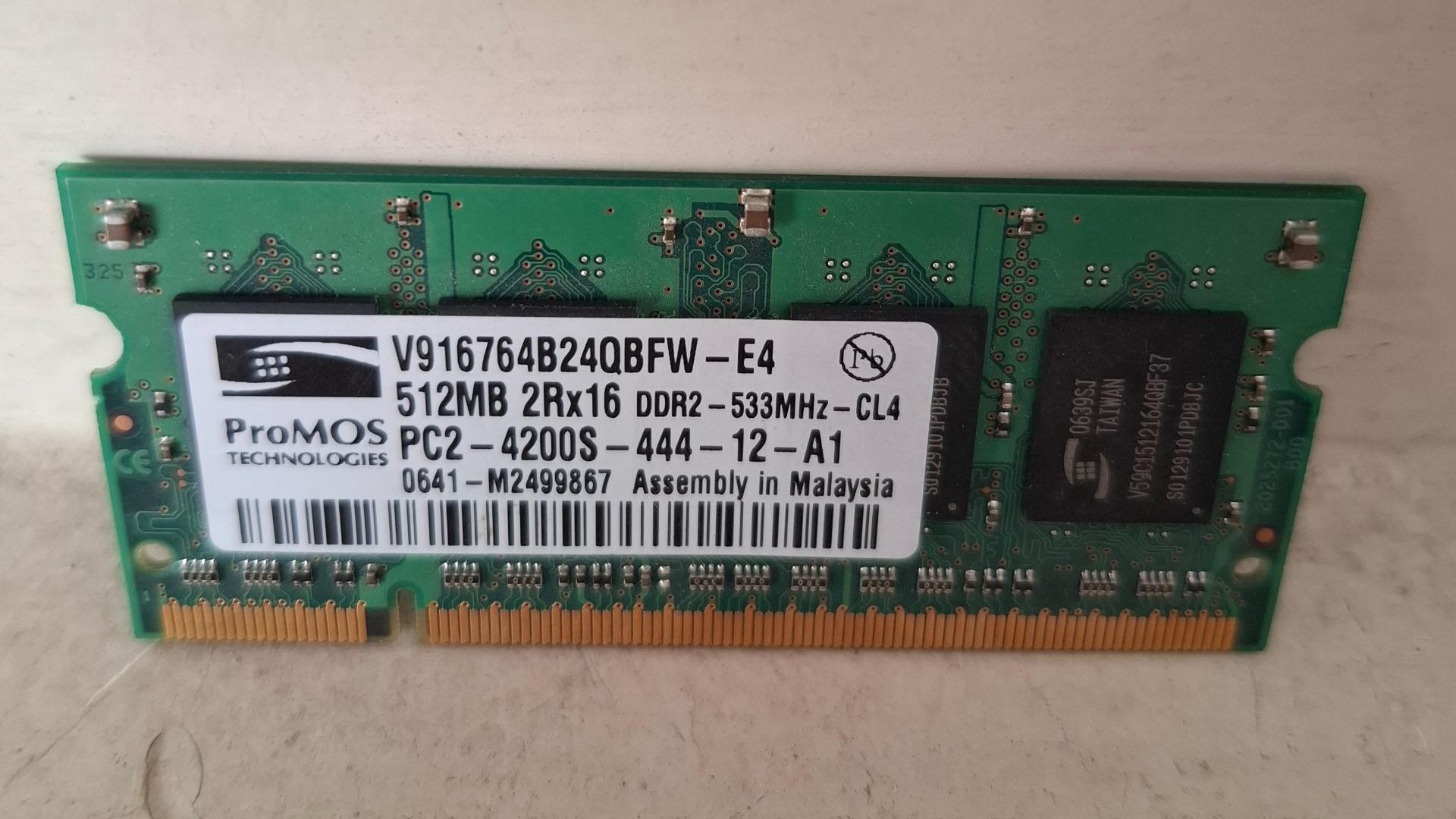 رم 512MB لپ تاپی DDR2
