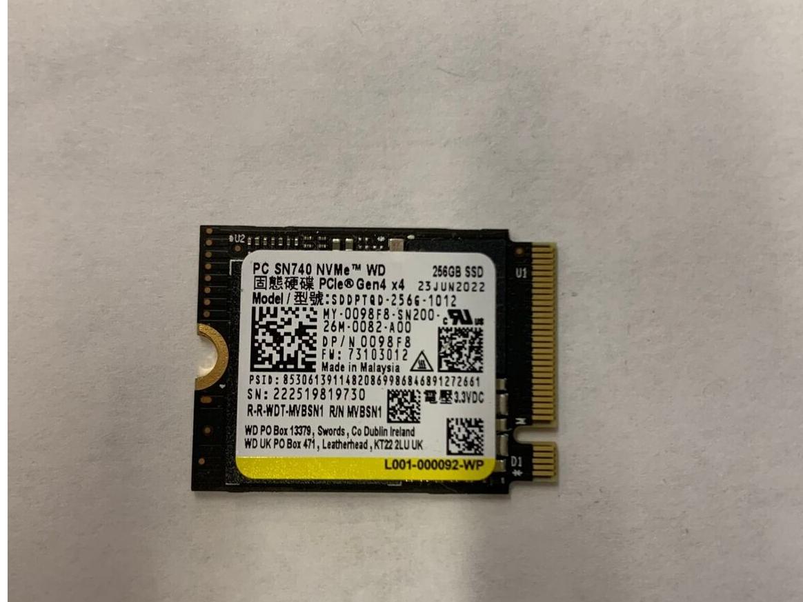 هارد SSD 256GB Western Digitan SN740 Gen 4