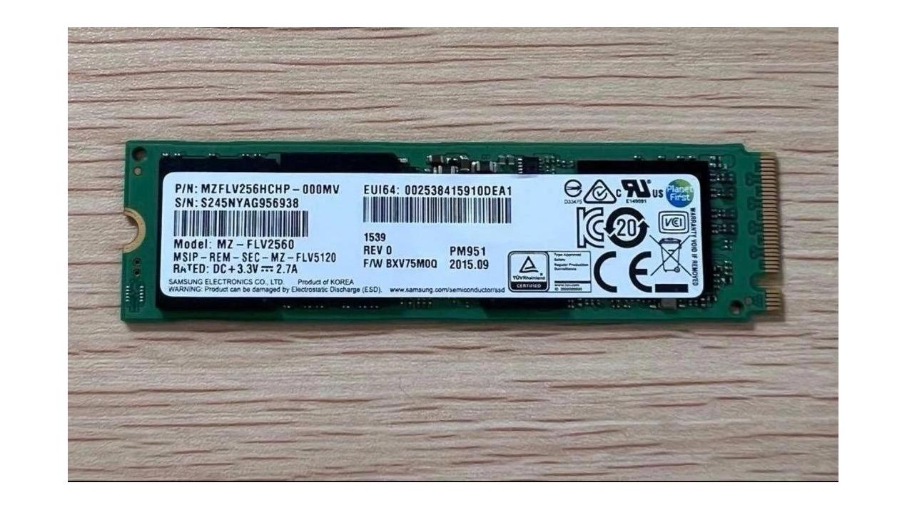 هارد SSD 256GB Samsung PM951 M2 Nvme