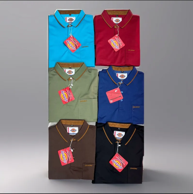 تیشرت یقه دار سه دکمه دیکیز وارداتی