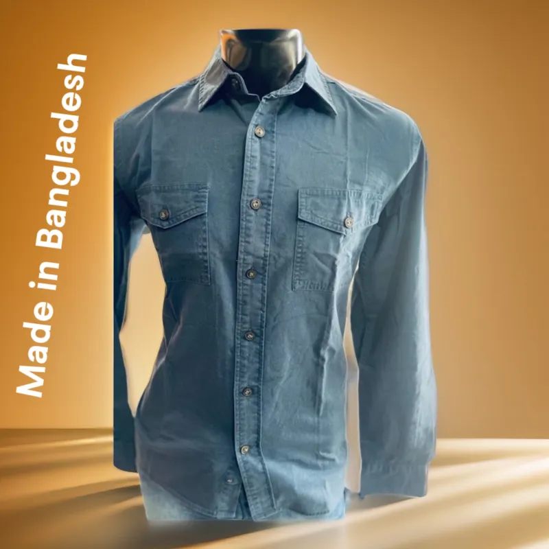 پیراهن کتان دو جیب خارجی سایز XXXL