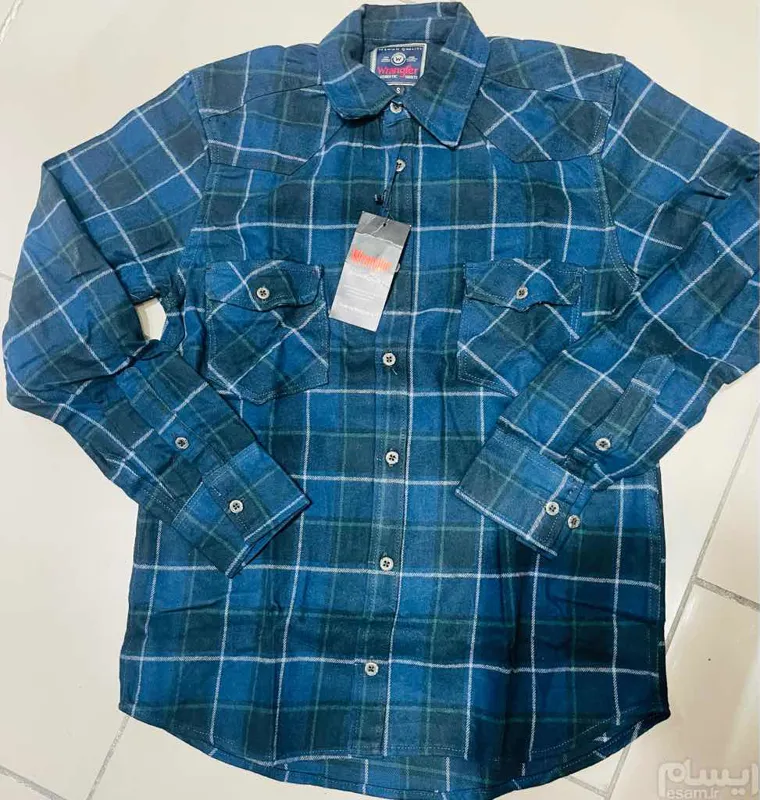 پیراهن مردانه دو جیب پشمی مارک رانگلر سایز s