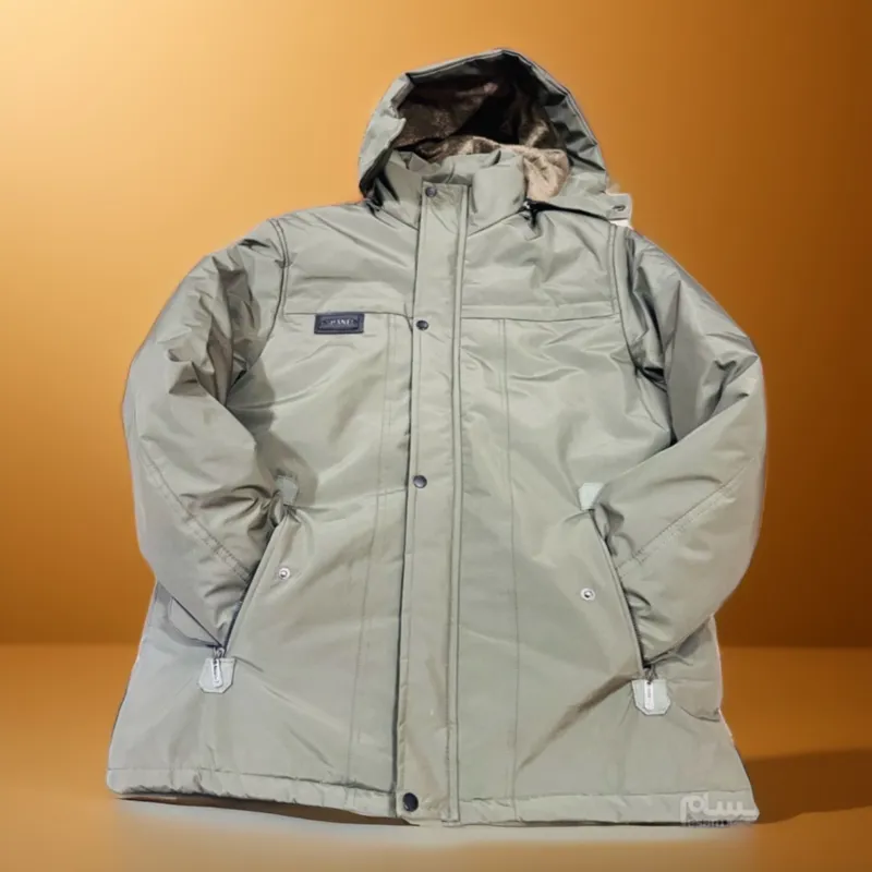 کاپشن اور مردانه مموری سبز زیتونی