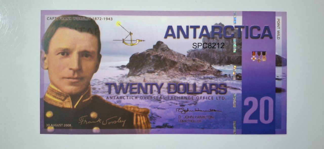 اسکناس 20 دلار قطب جنوب تک بانکی زیبا و کمیاب