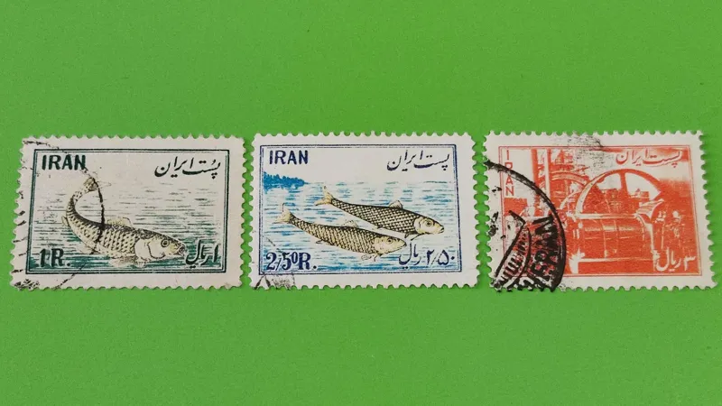 تمبرهای ارزشمند بمناسبت ملی شدن صنایع شیلات ایران