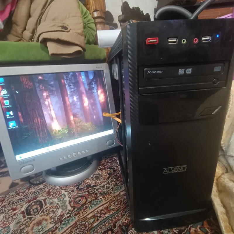 کیس 1151 با قطعات DDR4 مادربرد بایوستار رم 8 گیگ
