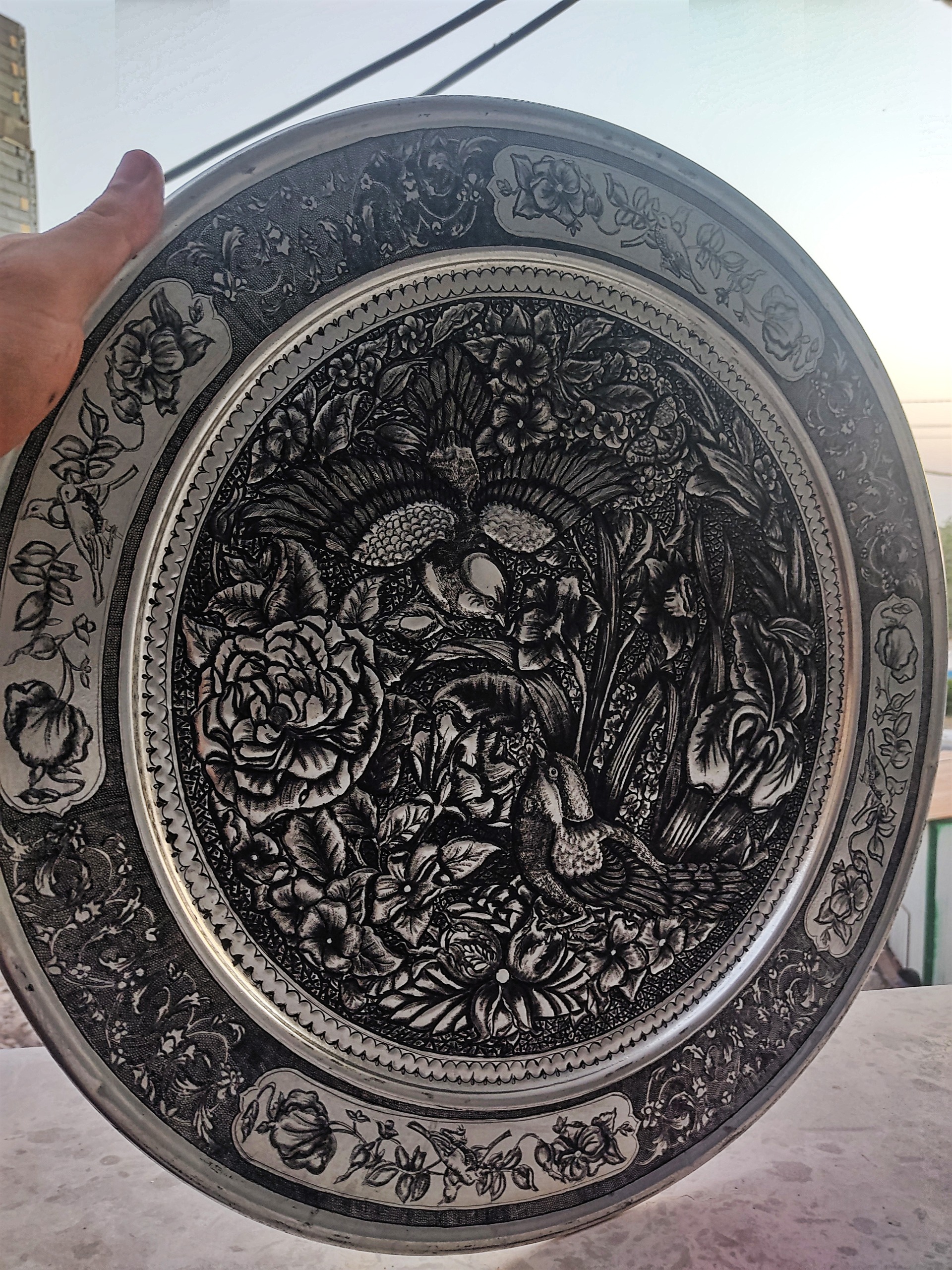 سینی قلمزنی مسی