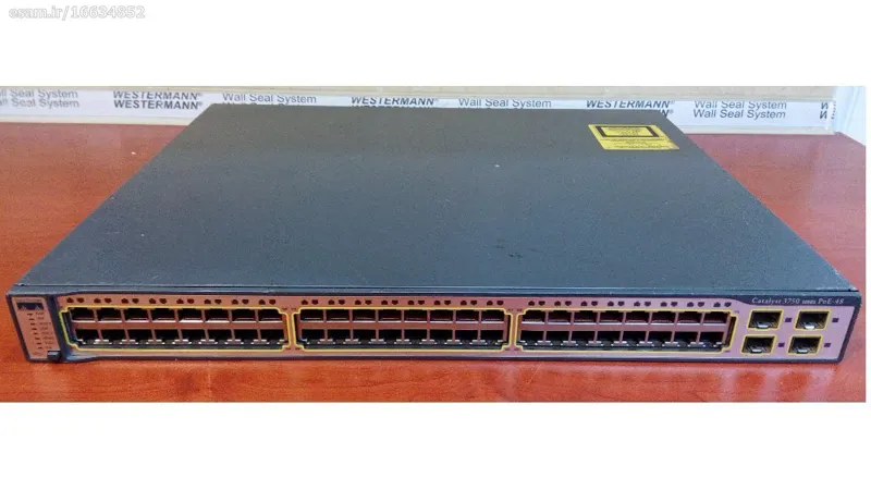 سوئیچ شبکه سیسکو 48 پورت WS-C3750-48PS-S