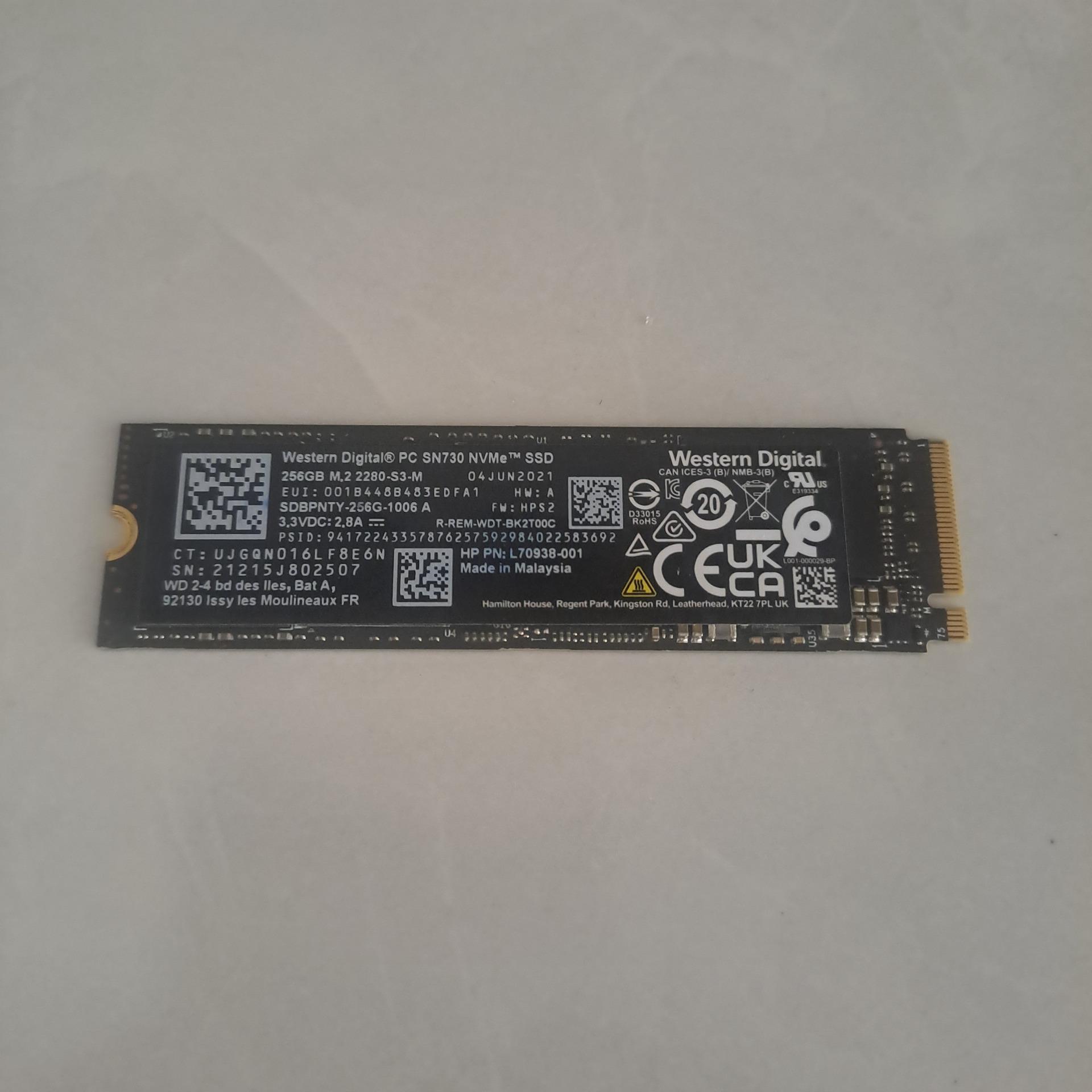 هارد ssd 256 nvme wd