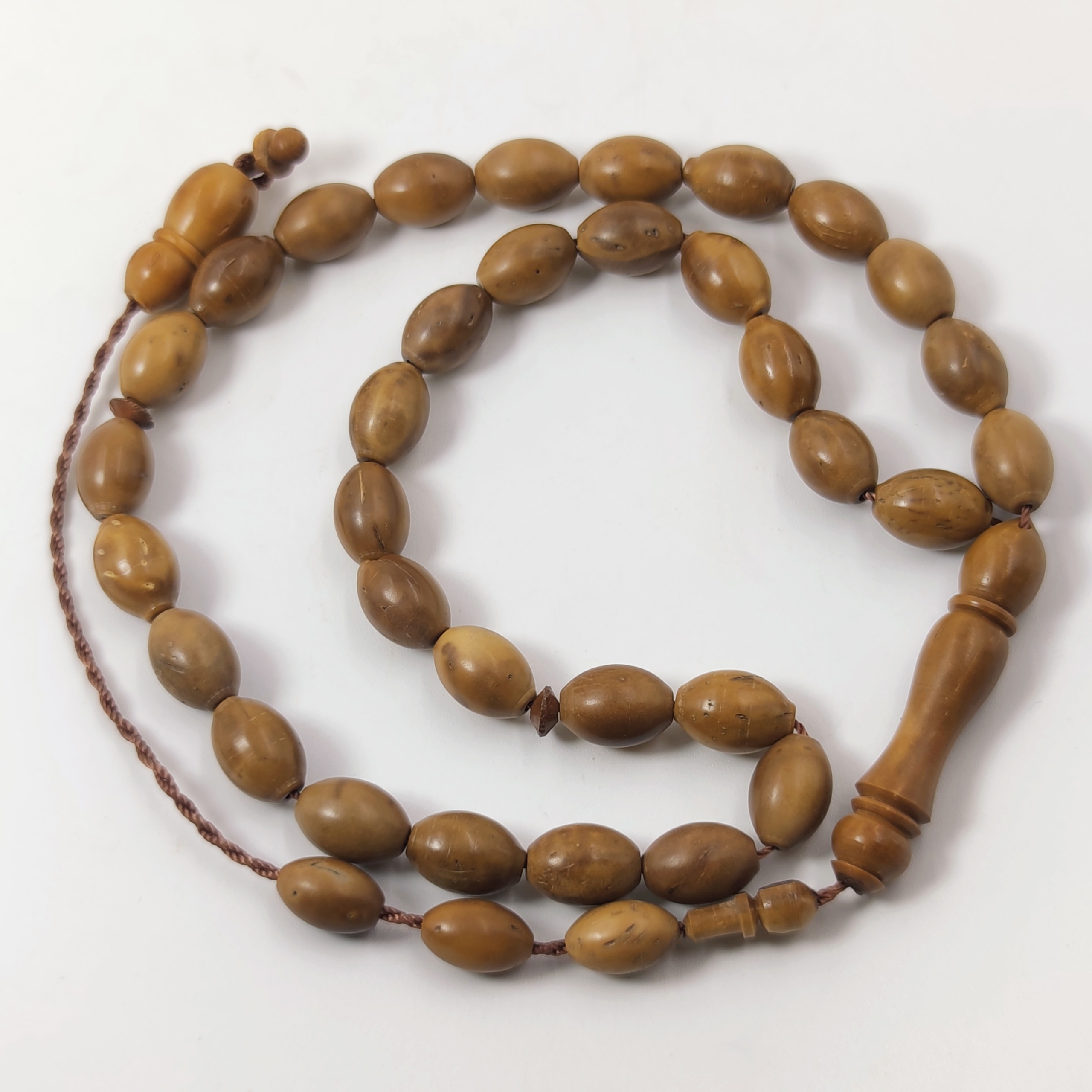 تسبیح کشکول (کوک) طبیعی از جنس چوب