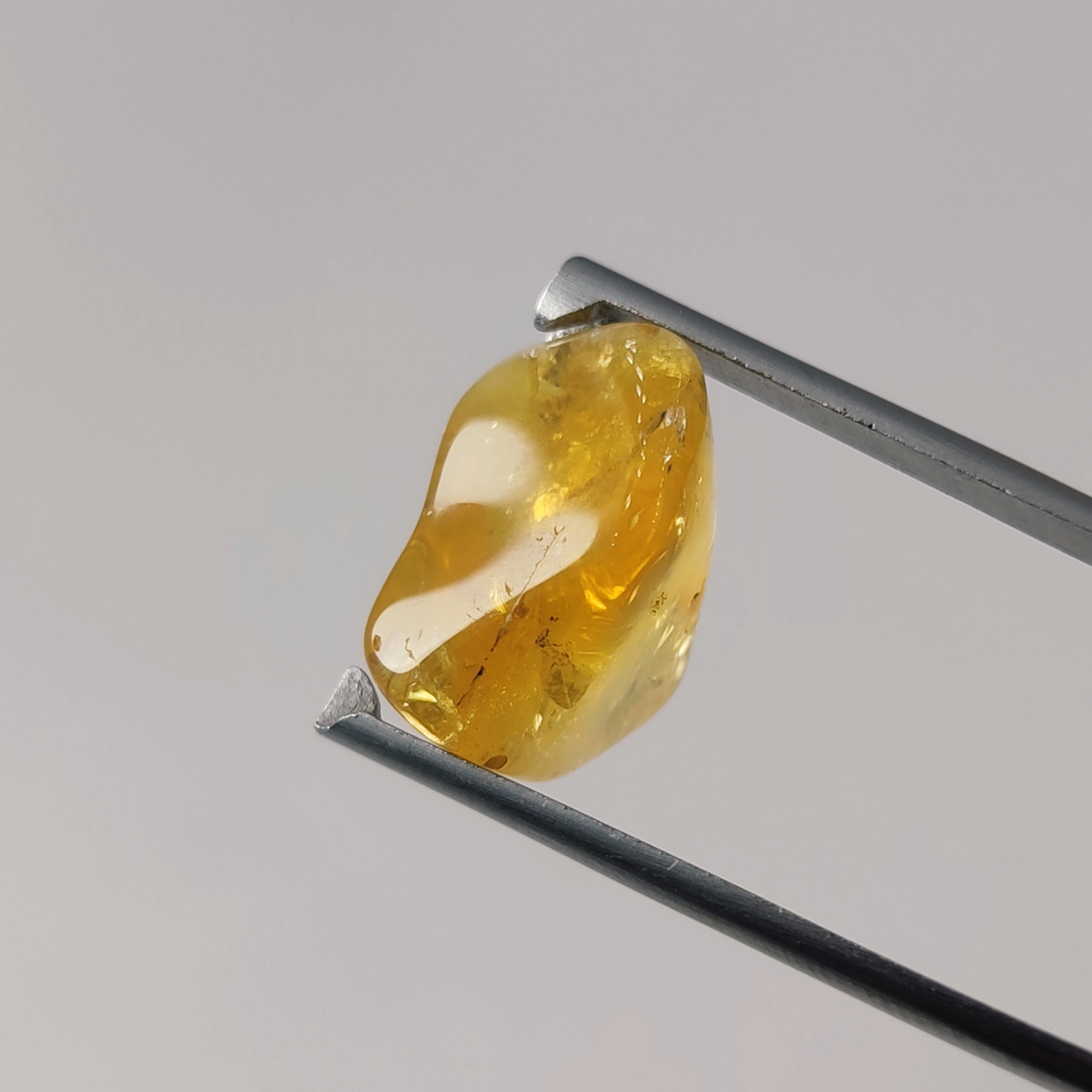 سنگ سیترین تامبلر (صیغلی شده) معدنی کشور برزیل