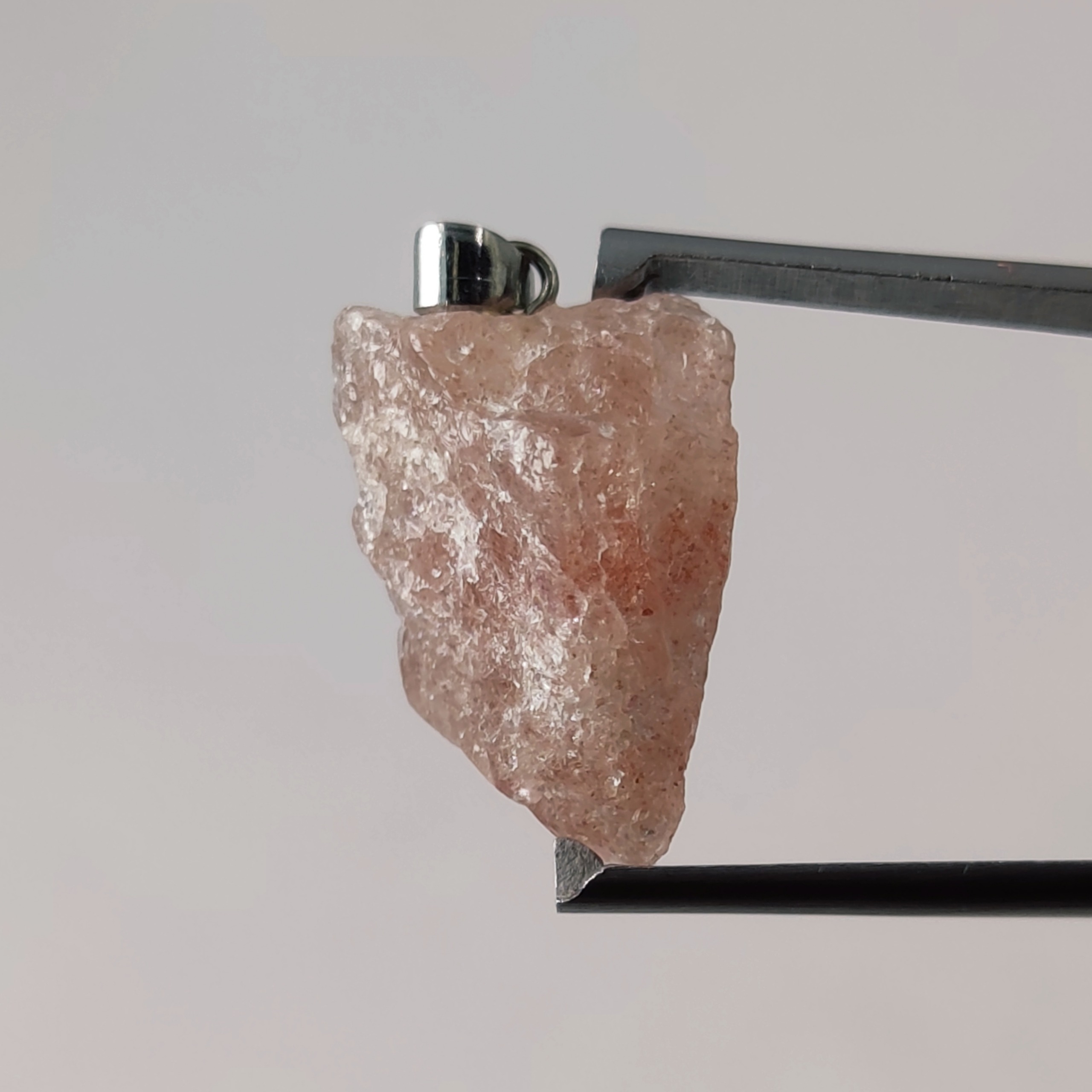 آویز سنگ کوارتز توت فرنگی معدنی و طبیعی