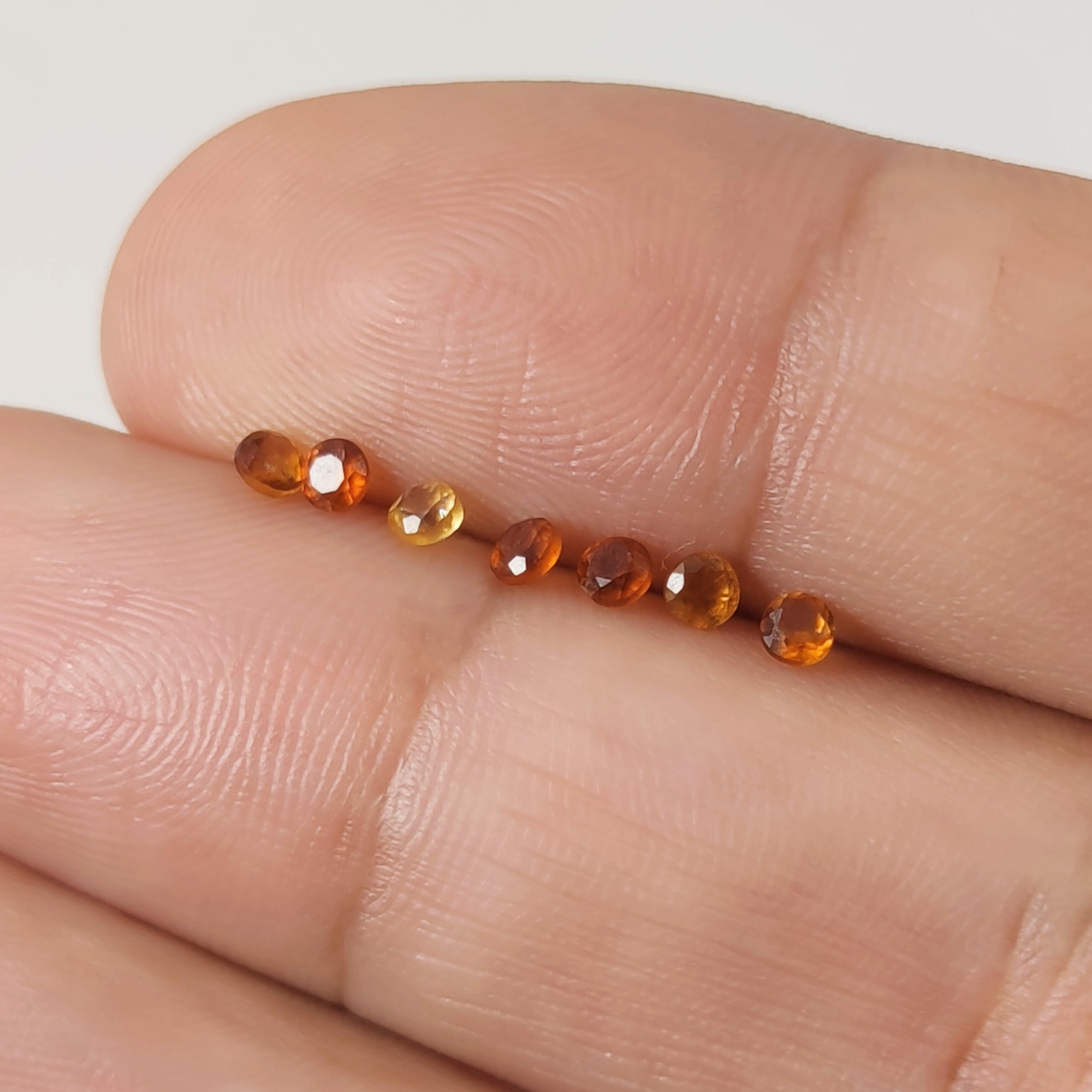 7 قطعه سنگ گارنت اسپسارتین معدنی مناسب انگشتر