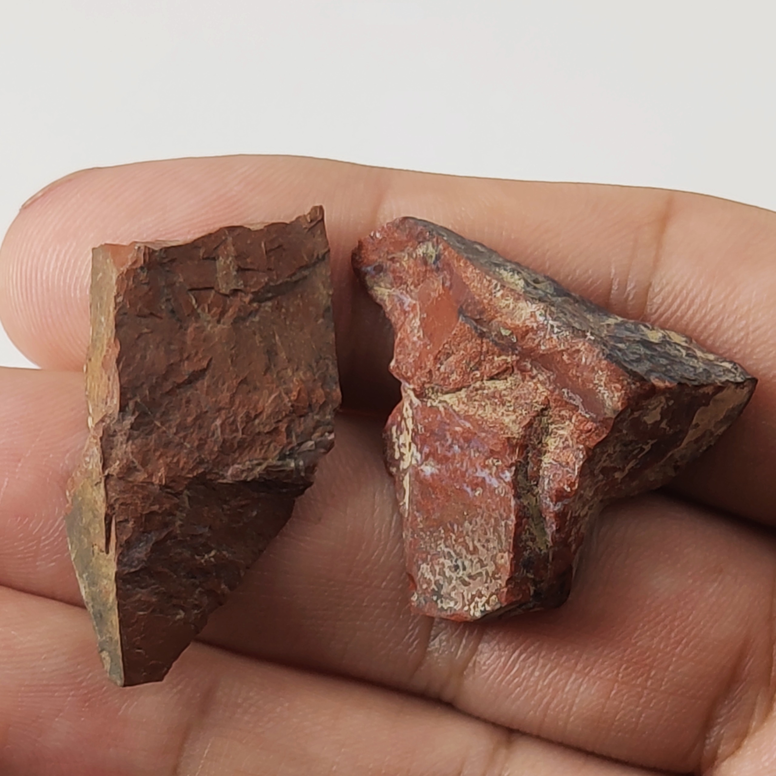 مجموعه 2 عددی سنگ جاسپر قرمز معدنی و طبیعی