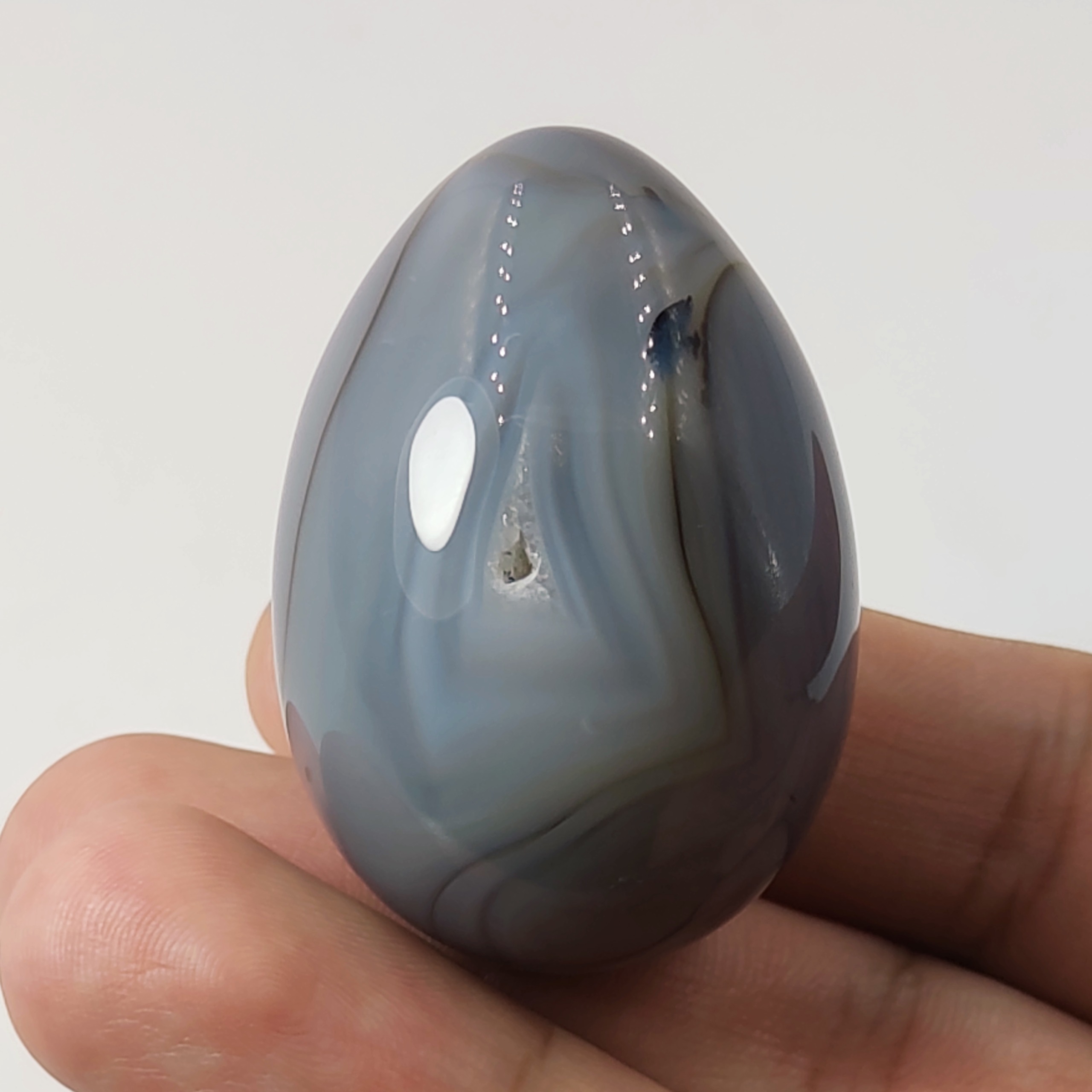 سنگ عقیق سلیمانی معدنی و طبیعی (تراش تخم مرغ)