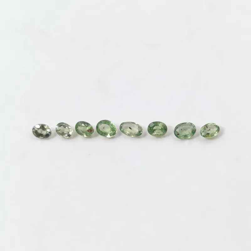 پک 8 عددی یاقوت سبز آنهیت معدن تانزانیا جهت دستبند