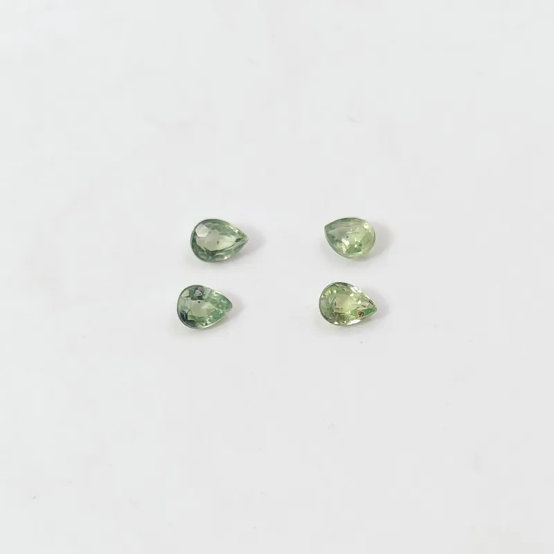 پک 4 عددی یاقوت سبز آنهیت تانزانیا جهت گوشواره