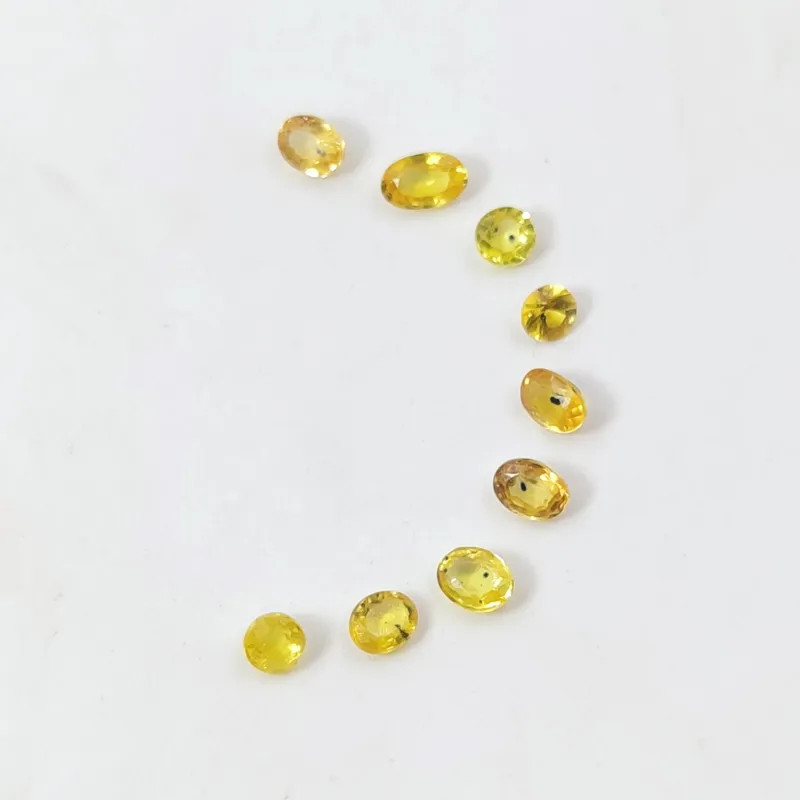 پک 9 عددی یاقوت زرد تانزانیا جهت آویز مدل ماه