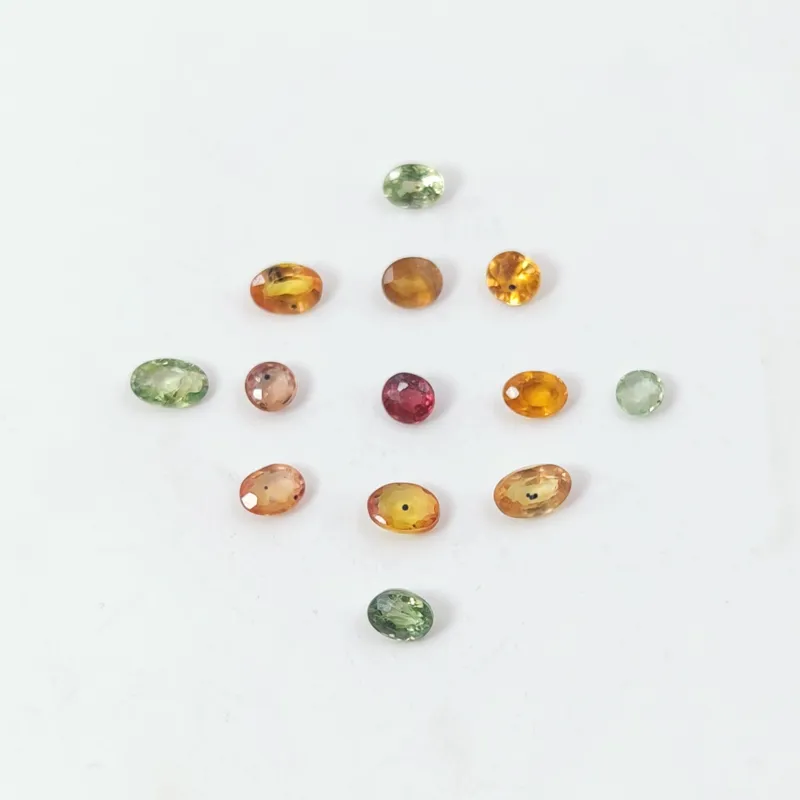 پک یاقوت مولتی کالر تانزانیا جهت آویز مدل مربع