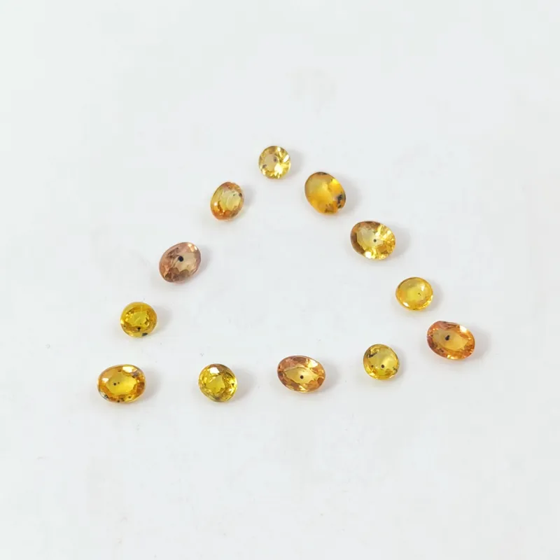 پک 12 عددی یاقوت زرد تانزانیا جهت آویز مدل مثلث
