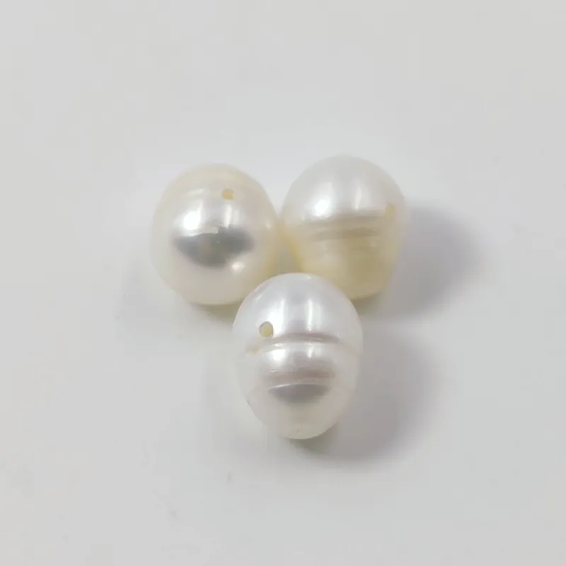 سه قطعه مروارید طبیعی پرورشی رنگ سفید،مناسب نیم ست