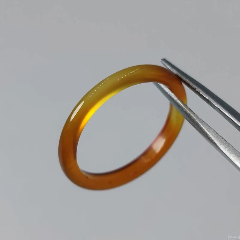 حلقه یا انگشتر سنگ عقیق پرتغالی معدنی