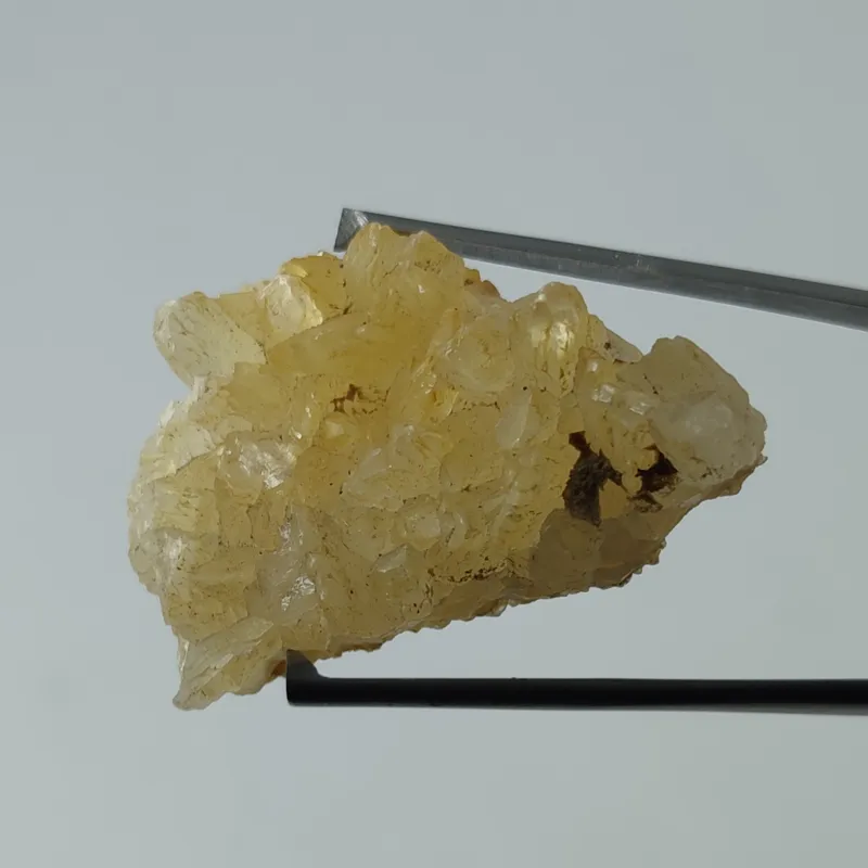 راف کریستالی سنگ کلسیت مینیاتوری طلایی رنگ معدنی