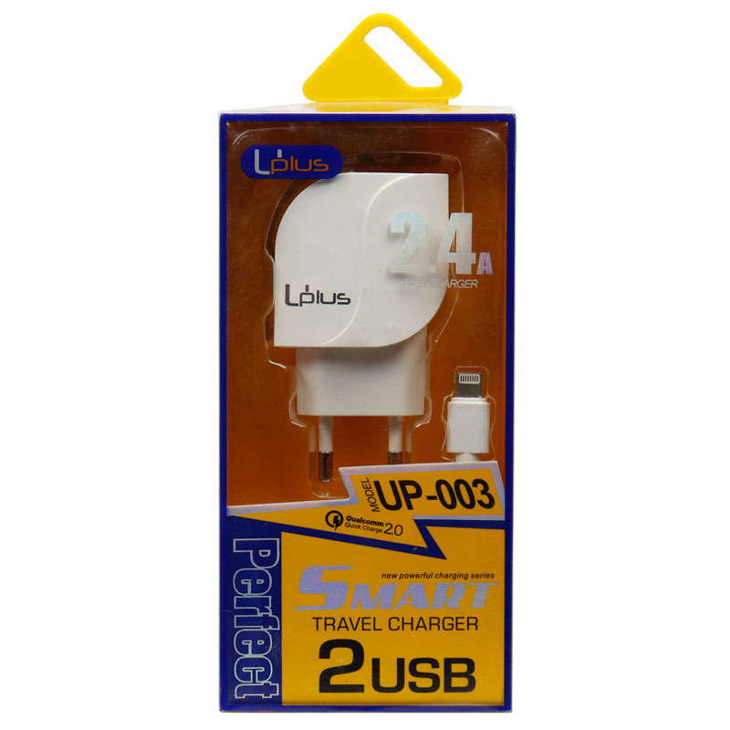 شارژر دیواری Uplus UP-003 24A QC2 کابل آیفونی