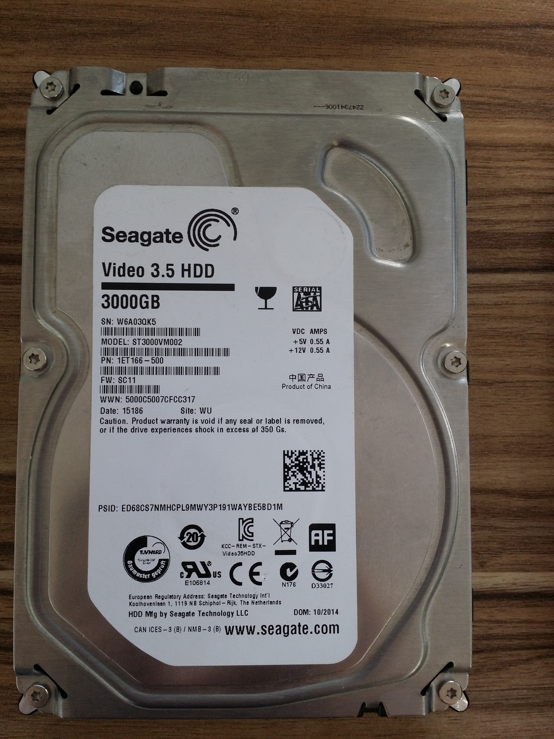مزایده هارد 3 ترابایت سیگیت Seagate 3TB HDD