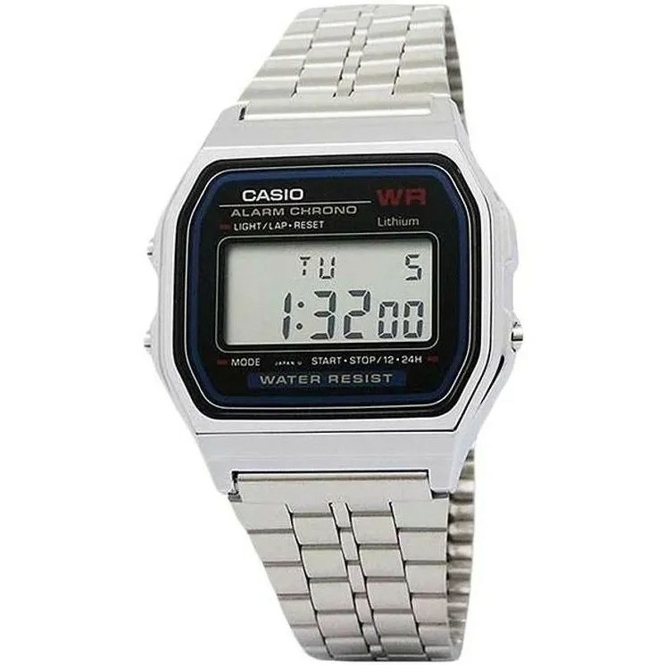 کاسیو دیجیتالی بند نقره ایی استیل CASIO (نو آکبند)