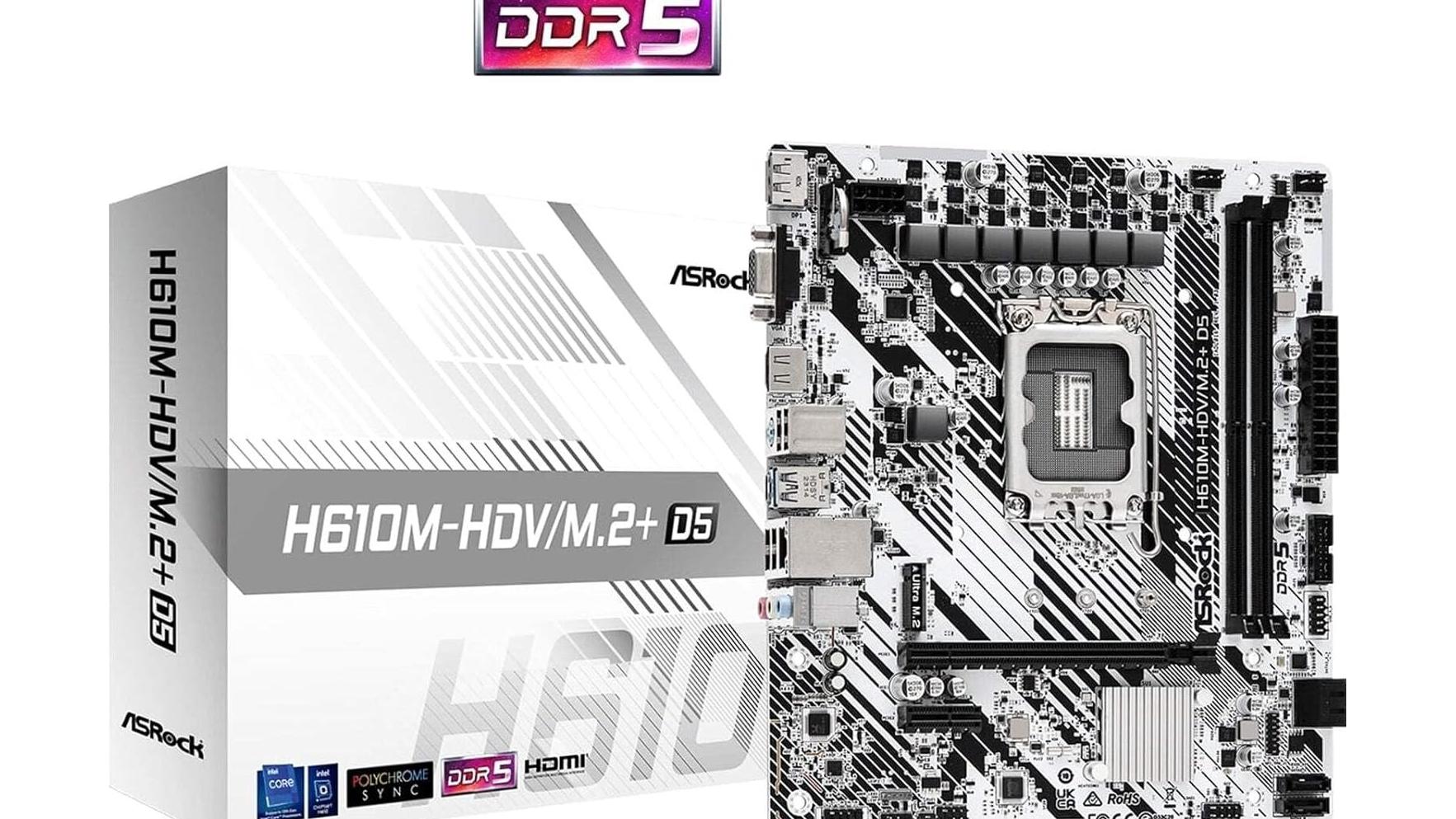 مادربرد ASRock H610M-HDV/M.2 D5 (نو و آکبند)