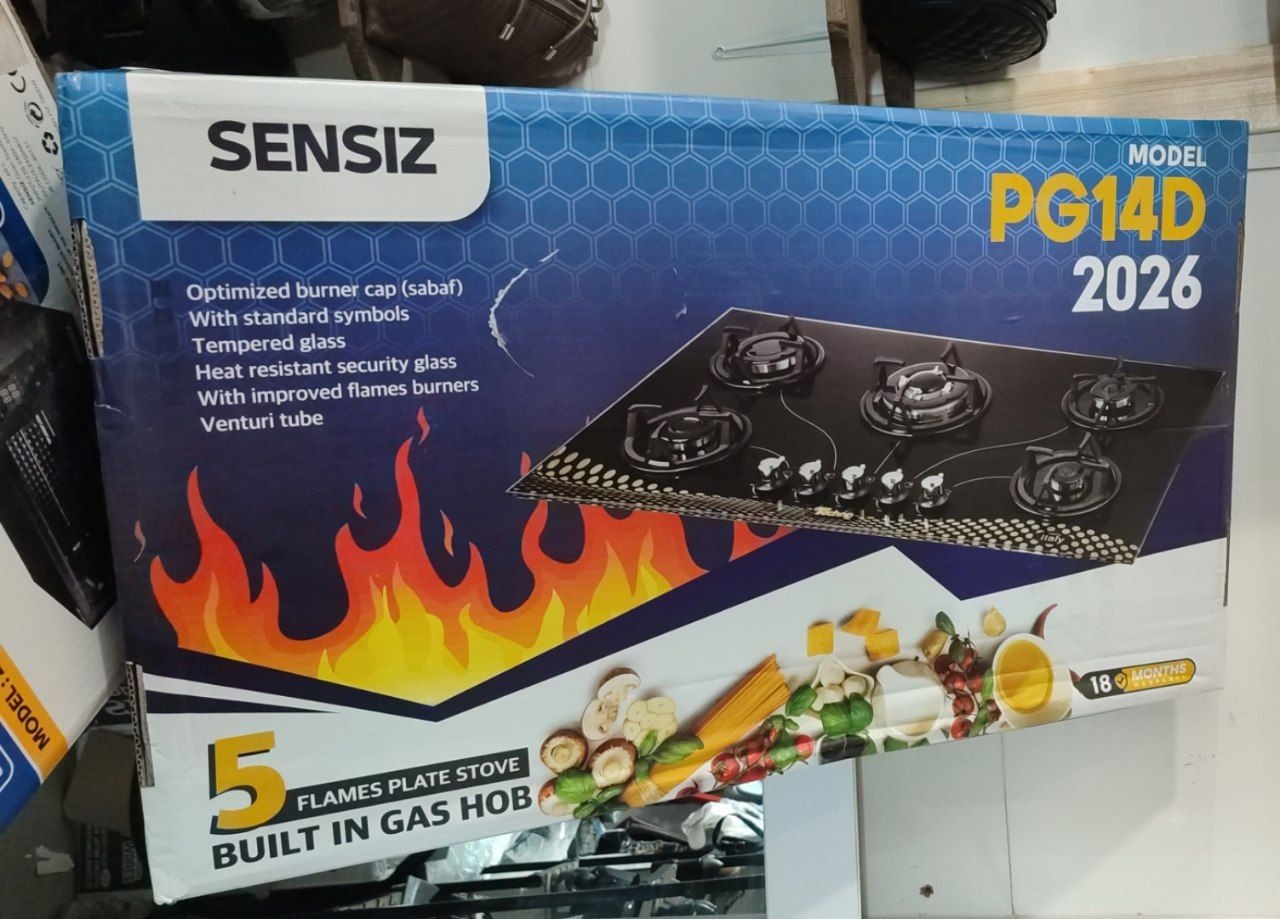 گاز صفحه ای 5 شعله sensiz 2026