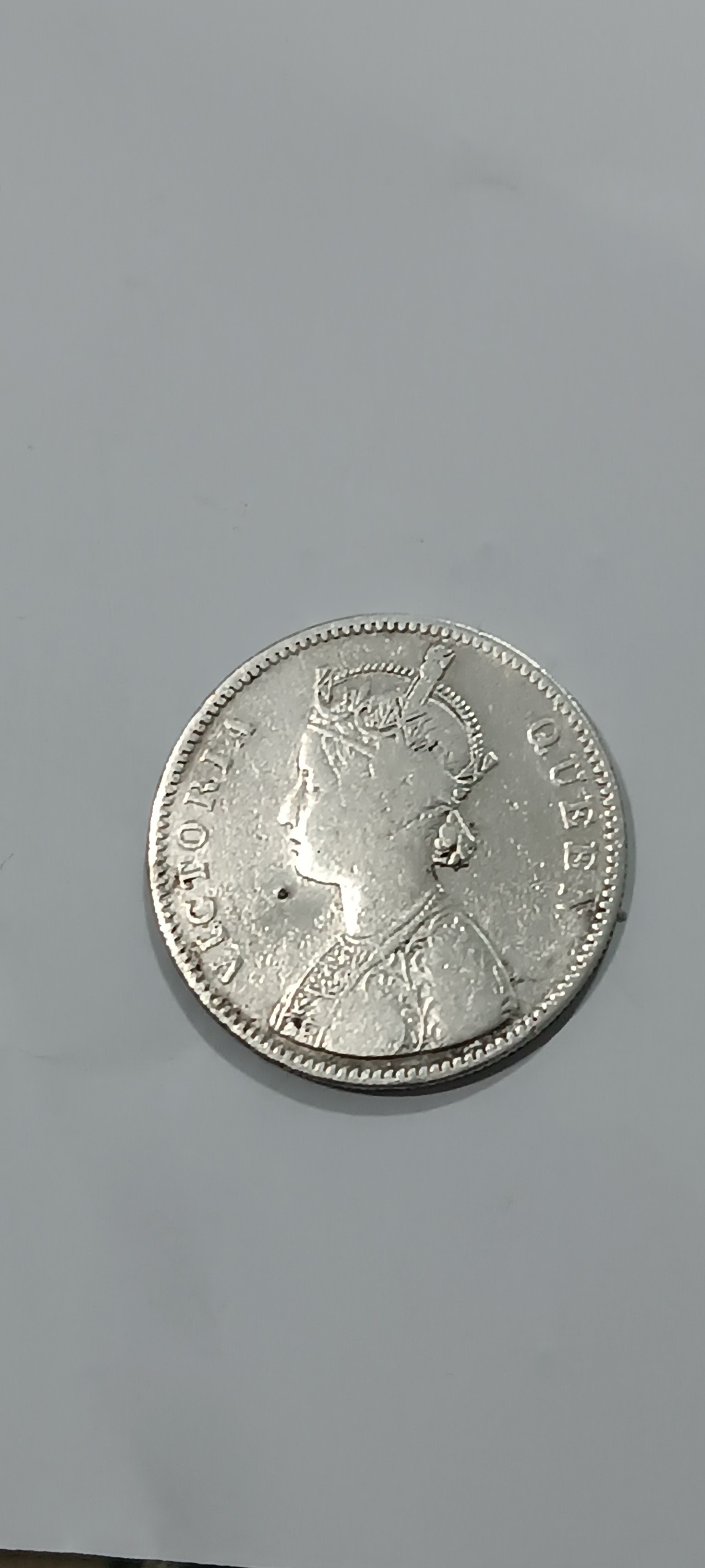 یک روپیه هند مستعمره بریتانیا دوره ویکتوریا نقره