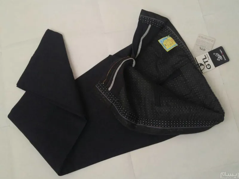 شلوار کتان سرمه ای برند GTL جی تی ال