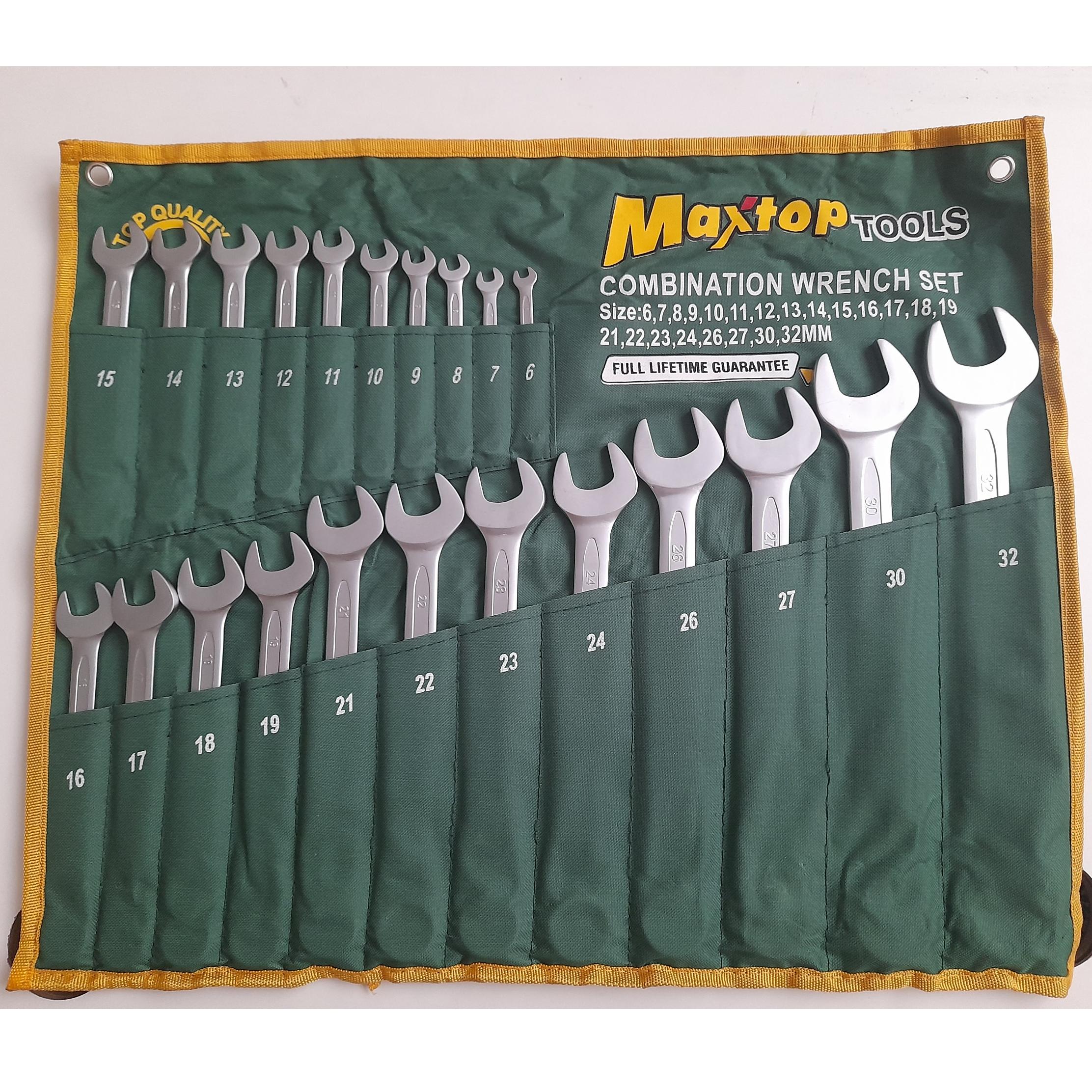 ست 22تایی آچار یکسر تخت یکسر رینگی Maxtop