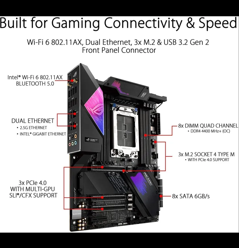  مادربرد ایسوس مدل ASUS ROG TRX40-E gaming