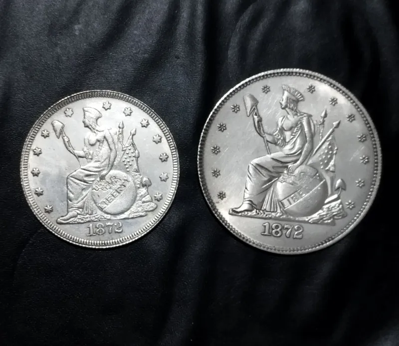 ست سکه های روکش نقره سایز بزرگ و کوچک