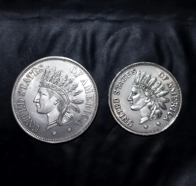 ست سکه های روکش نقره سایز بزرگ و کوچک