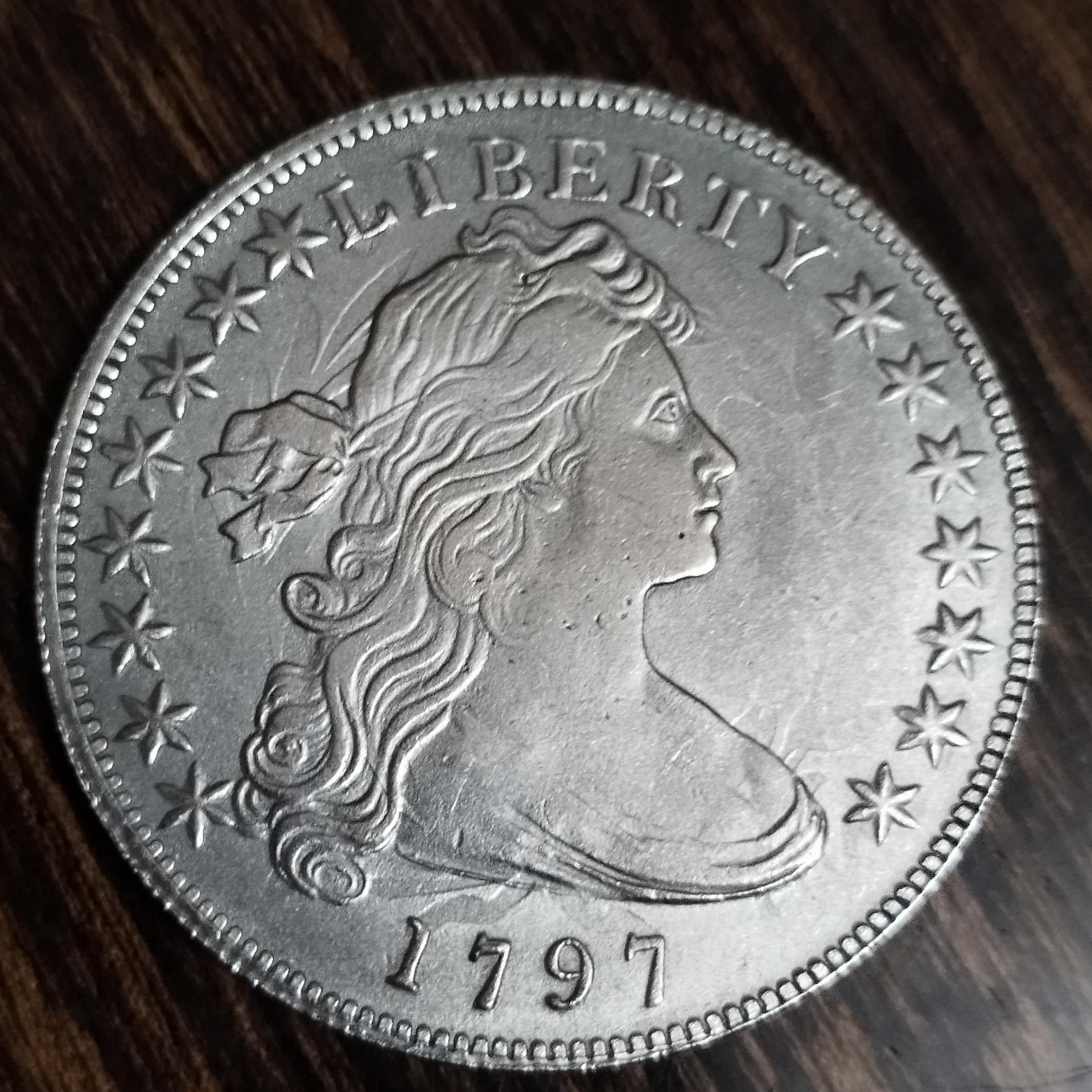 سکه روکش نقره از کشور آمریکا با تاریخ 1797