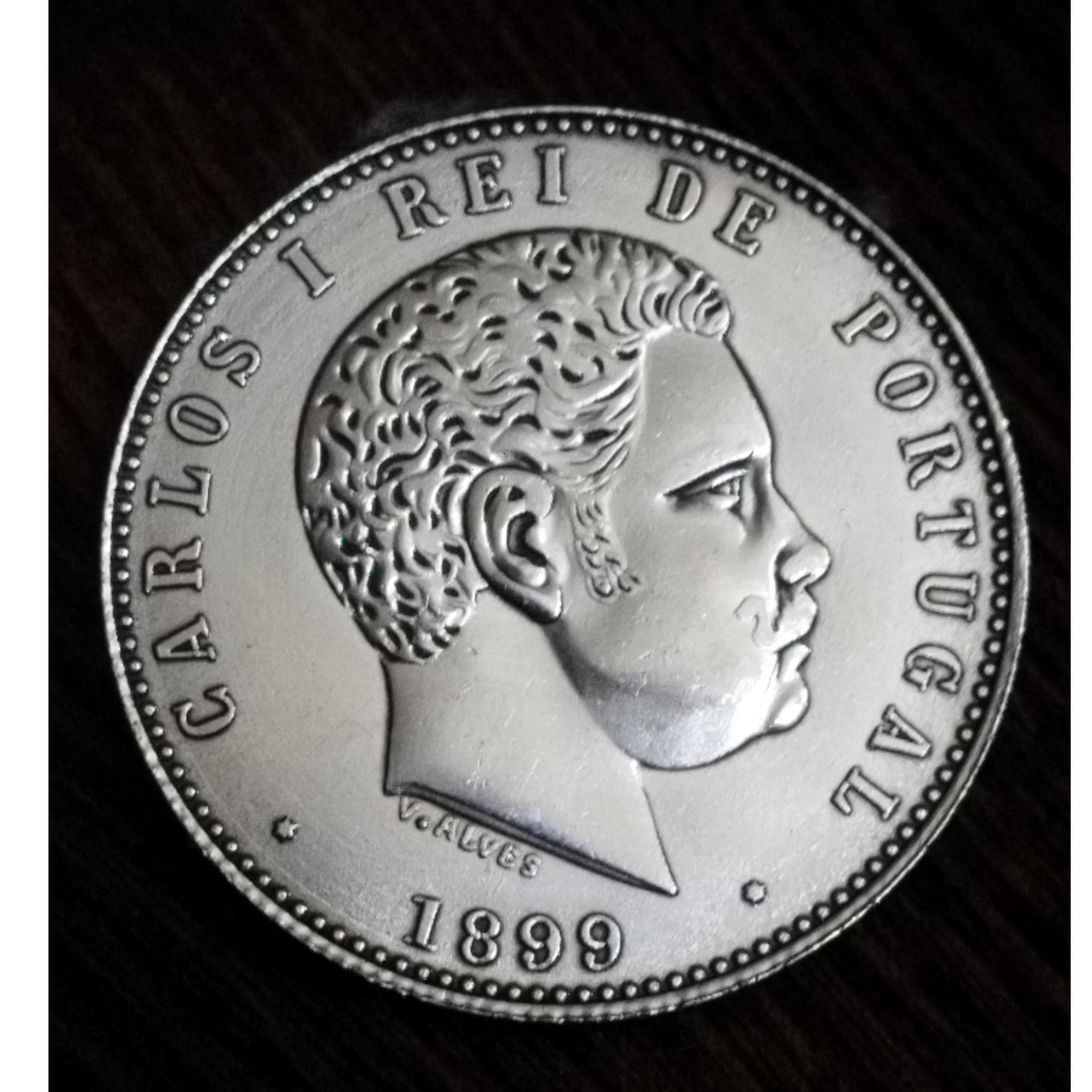 سکه روکش نقره از کشور پرتغال تاریخ 1899 ضرب دوم